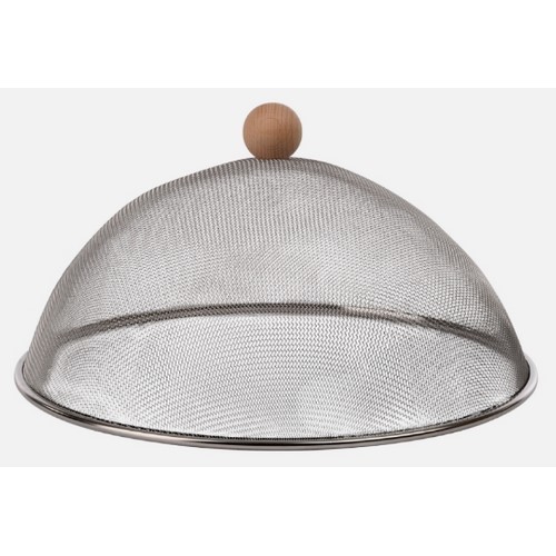 TAPA CUBREALIMENTOS REJILLA C/POMO MADERA 25CMS